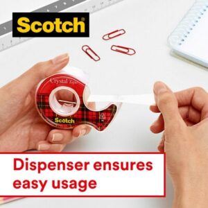 Lipni juosta Scotch Crystal Clear, 19mmx7,5m, su laikikliu - Image 5