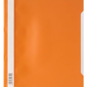Plastikinis segtuvėlis Durable A4, skaidriu viršeliu, su įsegėle, oranžinės spalvos