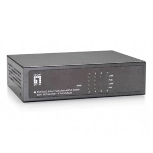 LevelOne FEP-0812 tinklo komutatorius Fast Ethernet (10/100) Maitinimas per Eternetą (PoE) Juoda - Image 1