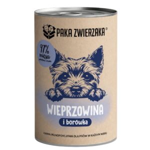 PAKA ZWIERZAKA Pork with blueberries Mono - drėgnas ėdalas šunims - 400g
