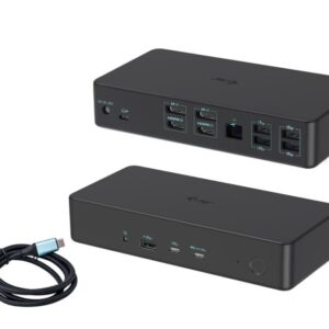 i-tec CADUAL4KDOCKPD2 knyginių kompiuterių dokas / jungčių replikatorius Vielinis USB 3.2 Gen 1 (3.1 Gen 1) Type-C Juoda