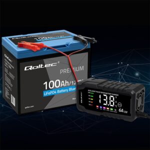 Qoltec 53714 LiFePO4 ličio geležies fosfato akumuliatorius | 12,8 V | 100 Ah | 1280 Wh | „Bluetooth“ | BMS - Image 3