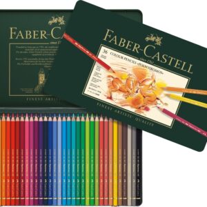 Spalvoti pieštukai Faber-Castell Polychromos, 36 spalvų.