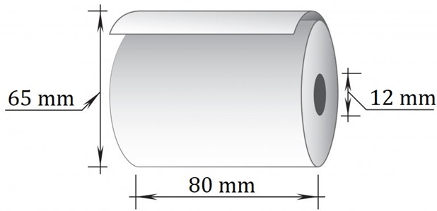 Terminė kasos juosta, 80x63m/12mm (maks.diam.70mm)