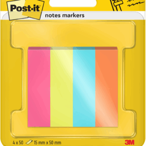 Žymekliai 3M Post-it® Poptimistic, 15mmx50mm, 4 vnt. po 50 lapelių