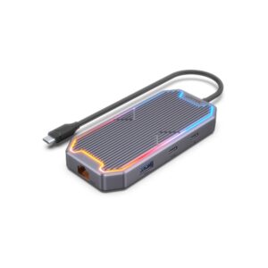 UNITEK uHUB S7+ Vielinis USB 3.2 Gen 2 (3.1 Gen 2) Type-C Pilka