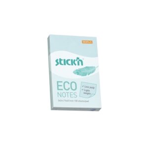 Lipnūs lapeliai StickN, 21743, Eco, 76x51mm, 100 lapelių, melsvos spalvos