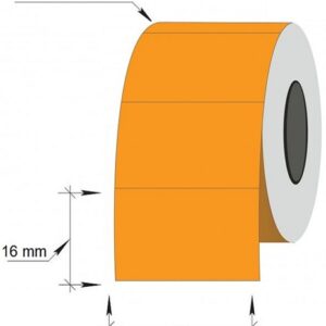 Kainų etiketės 26x16mm, stačiakampės, 1000vnt, oranžinės spalvos - Image 2