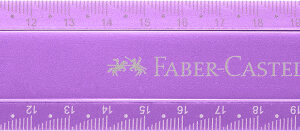Liniuotė Faber-Castell Sparkle, 30cm violetinės spalvos