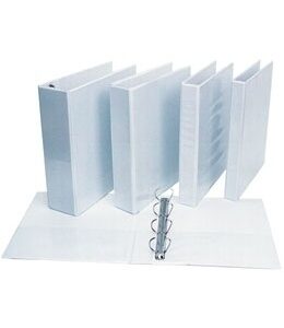 Žiedinis segtuvas Panta Plast, A4, 40mm, 4 žiedų, baltos spalvos