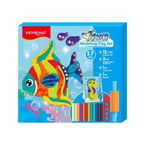 Plastilino rinkinys Keyroad Ocean, 180g + plastikinis peilis + volelis + spalvotas popierius