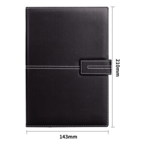 Užrašų knygelė DELI EN142G A5 120 lapai 5x5, kieti viršeliai, juodos spalvos - Image 2