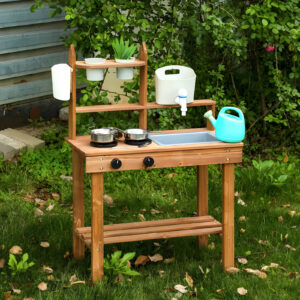 Children's outdoor mud kitchen made of fir wood ECOTOYS - Image 9