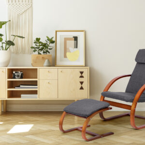 Finnish Rocking Chair with Footrest Recliner for Living Room ModernHome - Image 9