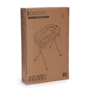 Foldable baby bathtub on stand with drain and LCD thermometer ECOTOYS - Image 9