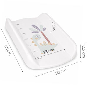 Rigid contoured changing mat topper 85x50 cm for crib and dresser dinosaurs ECOTOYS - Image 9