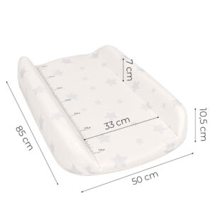 Rigid contoured changing mat topper 85x50 cm for crib and dresser stars ECOTOYS - Image 9