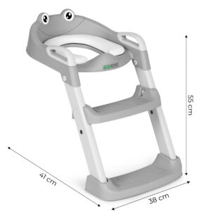 Vaikiška klozeto sėdynė su laipteliais ir kopėtėlėmis, mėlyna, ECOTOYS - Image 9