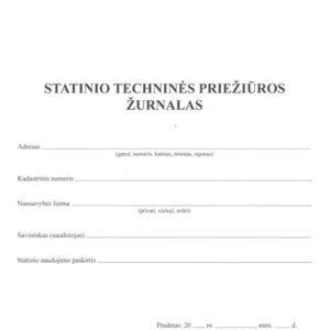 Statinio techninės priežiūros žurnalas - Image 2