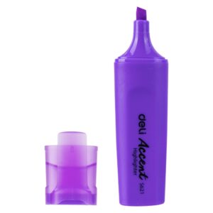 Teksto žymeklis DELI Accent, 1-4mm, violetinis - Image 2