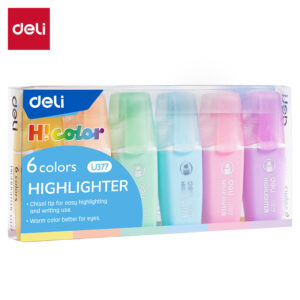 Teksto žymekliai Deli Hicolor mini, 6 pastelinių spalvų