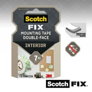 Lipni dvipusė juosta 3M Scotch-Fix 4496G-1915-P, 19mmx1,5m - Image 3
