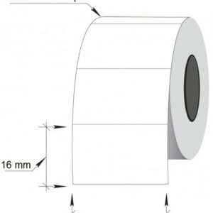Kainų etiketės 26x16mm, stačiakampės, 1000vnt, baltos spalvos - Image 2