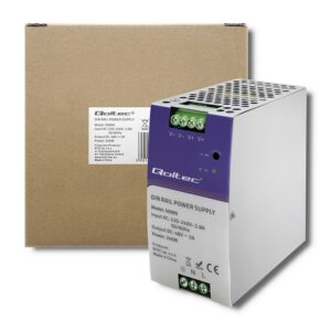 Qoltec 50999 DIN bėgio maitinimo šaltinis | 240W | 48V | 5A