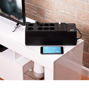 APC Back-UPS 650VA 230V 1 USB charging port - (Offline-) USV nepertraukiamo maitinimo resursai (UPS) Budėjimo režimas (neprisijungus) 0,65 kVA 400 W 8 AC išvestis(ys / čių) - Image 3