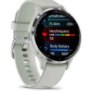 Garmin Venu 3S 3,05 cm (1.2") AMOLED 41 mm Skaitmeninis 390 x 390 pikseliai Lietimui jautrus ekranas Pilka, Sidabras „Wi-Fi“ GPS (palydovinis) - Image 3