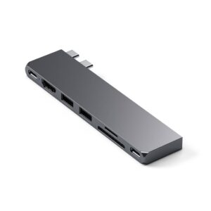 Satechi ST-HUCPHSM knyginių kompiuterių dokas / jungčių replikatorius Prijungimas USB 3.2 Gen 2 (3.1 Gen 2) Type-C Pilka