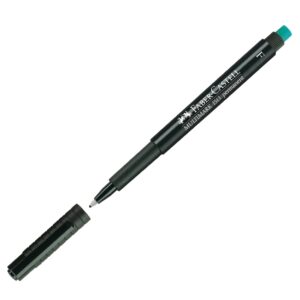 Permanentinis rašiklis Faber-Castell Multimark F, 0,6mm, su trintuku, juodos spalvos - Image 2
