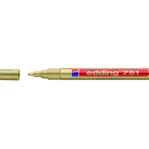 Žymeklis Edding 750 lako pagrindu, apvaliu galiuku, 2-4mm, auksinės spalvos