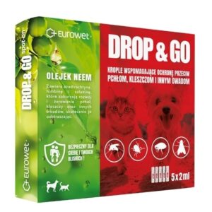 EUROWET Drop&Go Spot-on – lašai nuo blusų ir erkių šuniui ir katei – 5x2 ml - Image 2