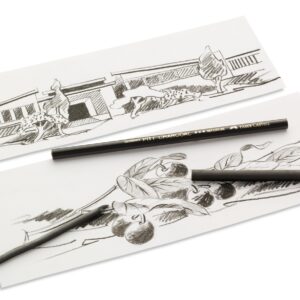 Medžio anglies lazdelė Faber-Castell PITT, 9 - 15mm, juodos spalvos - Image 3