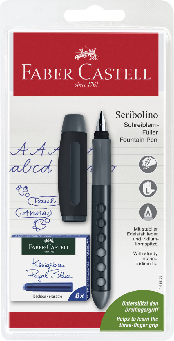 149803_Scribolino school fountain pen set, left-hander, 7 pieces