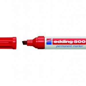 Permanentinis žymeklis Edding 500, kirstu galiuku, 2-7mm, raudonos spalvos