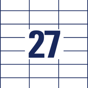 Lipnios etiketės Avery Zweckform, A4, 70x32mm, 27 etiketės lape, 100 lapų, baltos spalvos - Image 2