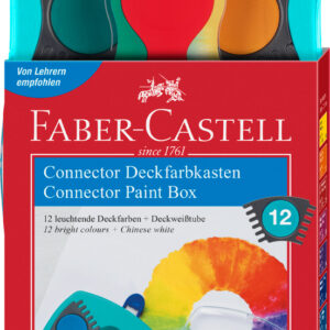 Akvareliniai dažai Faber-Castell Connector Turquoise, 12 spalvų
