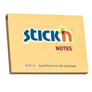 *Lipnūs lapeliai Stick´N 21148, 76x102mm, 100 lapelių, oranžinės spalvos