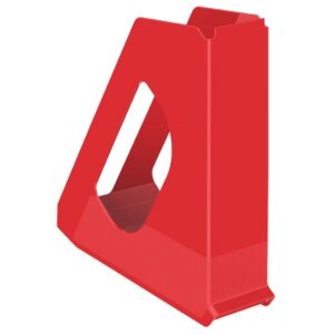 Dokumentų stovas Esselte Europost Vivida, A4, 72x256x260mm, plastikinis, raudonos spalvos