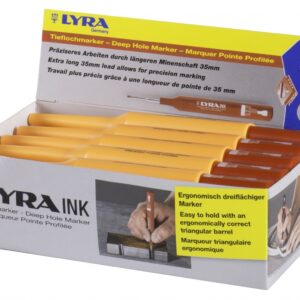 Permanentinis žymeklis Lyra Ink, statybinis, raudonos spalvos