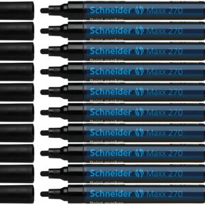 Žymeklis Schneider Paint Marker Maxx 270, 1-3mm, su aliejiniu tušu, juodos spalvos - Image 2