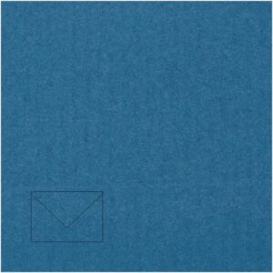 Dekoratyvinis vokas Paper Poetry C7, 110x75mm, 100g, jūros mėlynos spalvos, 1vnt