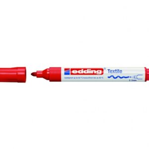 Tekstilės žymeklis Edding 4500, apvaliu galiuku, 2-3mm, tamsiai raudonos spalvos