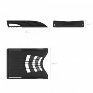 *Dokumentų lentynėlė College S-Wing, 66x256x348mm, plastikinė, juodos spalvos - Image 3