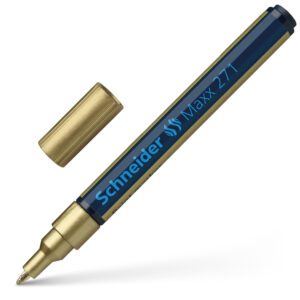 Žymeklis Schneider Paint Marker Maxx 271, 1-2mm, su aliejiniu tušu, auksinės spalvos
