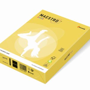Spalvotas biuro popierius IQ A4, 160g, CY39, kanarėlės geltonos spalvos, 250 lapų