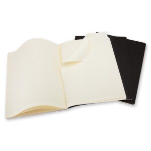 Užrašų knygutė Moleskine Cahier 19x25cm, linijomis, minkštu viršeliu, juodos spalvos, 3 vnt - Image 3
