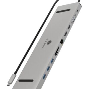 ICY BOX IB-DK2106a-CPD Vielinis USB 3.2 Gen 1 (3.1 Gen 1) Type-C Antracitas, Juoda - Image 1